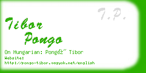 tibor pongo business card